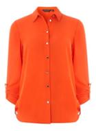 Dorothy Perkins Orange Tab Roll Sleeve Shirt