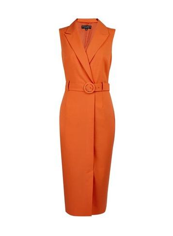 Dorothy Perkins Orange Utility Belted Dress