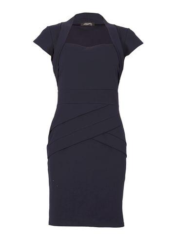 Dorothy Perkins *feverfish Navy Scuba Crepe Dress