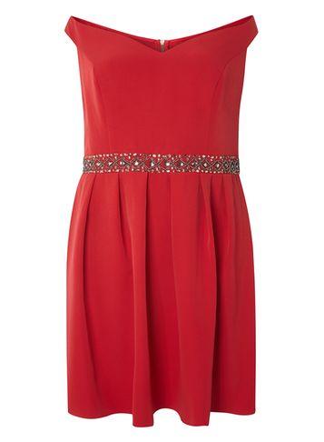 Dorothy Perkins *showcase Curve 'victoria' Red Prom Dress