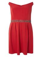 Dorothy Perkins *showcase Curve 'victoria' Red Prom Dress