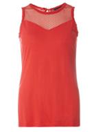 Dorothy Perkins Red Lace Sleeveless Top