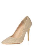 Dorothy Perkins Gold Glitter 'emie' Court Shoes
