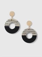 Dorothy Perkins Brown Wood Drop Earrings
