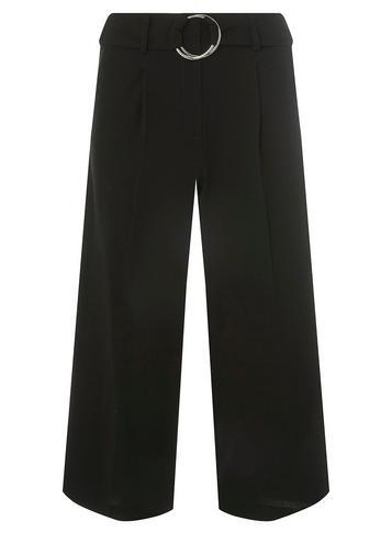 Dorothy Perkins Black O-ring Wide Cropped Trousers