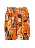 Dorothy Perkins Orange Floral Print Crinkle Shorts