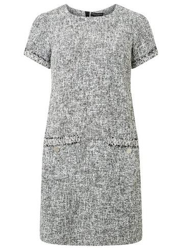 Dorothy Perkins Cream And Black Pocket Shift Dress