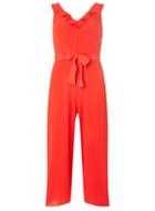 Dorothy Perkins Red Ruffle Strap Culottes Jumpsuit