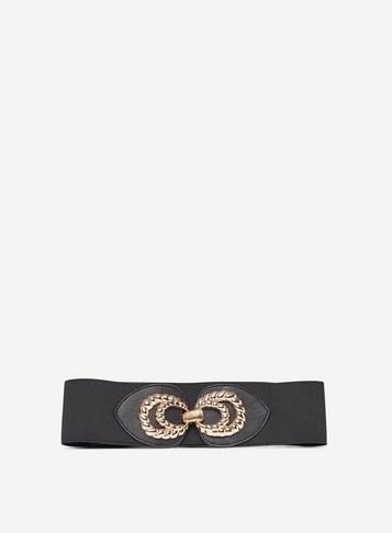 Dorothy Perkins Black Curve Clasp Buckle Waist Belt