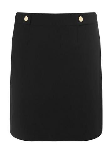 Dorothy Perkins *tall Black Popper Mini Skirt