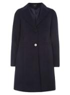 Dorothy Perkins Navy Single Breasted Coat