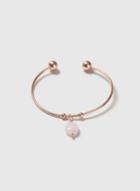 Dorothy Perkins Rose Gold Defined Semi Precious Drop Bangle