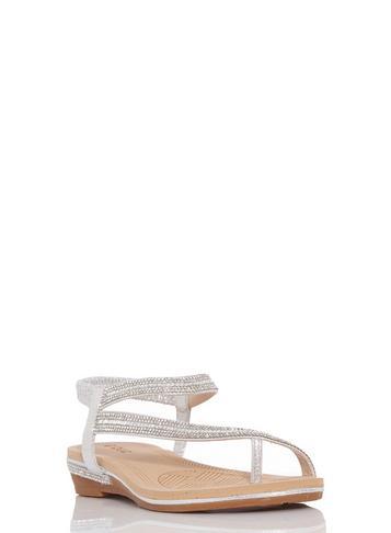 Dorothy Perkins *quiz Silver Diamante Sandals