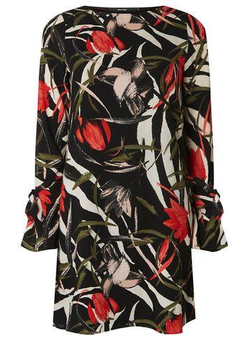Dorothy Perkins *vero Moda Black Tie Sleeve Shift Dress