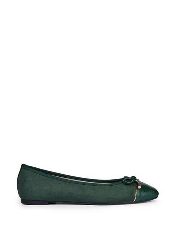 Dorothy Perkins Green Pisa Ballerina Pumps