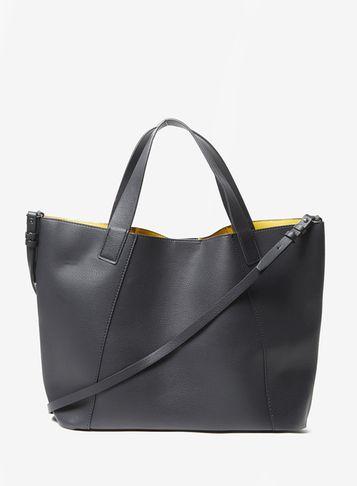 Dorothy Perkins Navy And Mustard Shopper Bag