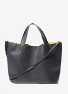 Dorothy Perkins Navy And Mustard Shopper Bag