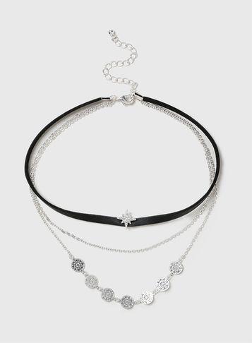 Dorothy Perkins Star Multi Row Choker Necklace
