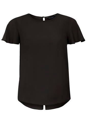 Dorothy Perkins Black Split Back Tee