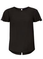 Dorothy Perkins Black Split Back Tee