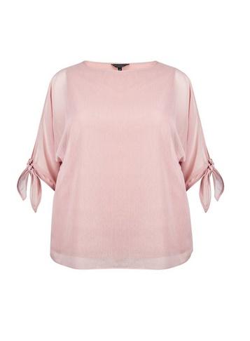 *billie & Blossom Curve Blush Tie Sleeve Top