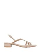 Dorothy Perkins Wide Fit Nude 'sweep' Heeled Sandals