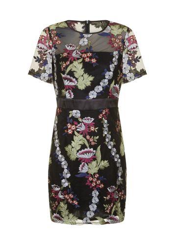 Dorothy Perkins *girls On Film Multi Coloured Embroidered Mini Shift Dress