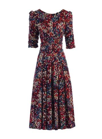 *jolie Moi Black Pattern Print Skater Dress