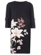 Dorothy Perkins Black Lily Print Shift Dress