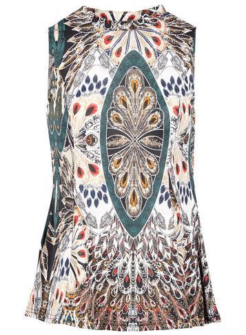 Dorothy Perkins *izabel London Green Peacock Peplum Top