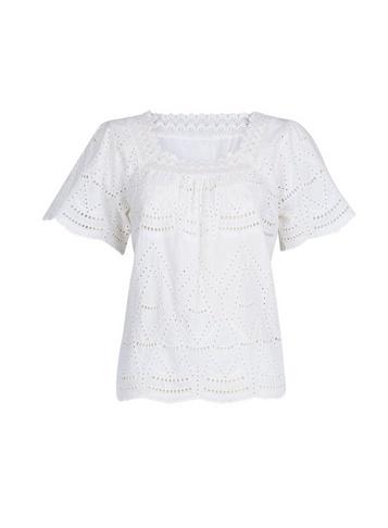Dorothy Perkins Petite Ivory Square Neck Top