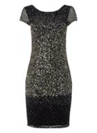 Dorothy Perkins *roman Originals Silver Ombre Sequin Bodycon Dress