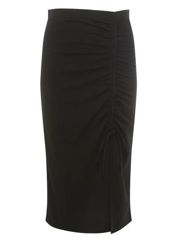 Dorothy Perkins Black Ruched Side Pencil Skirt