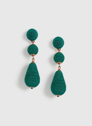 Dorothy Perkins Green Wrap Drop Earrings