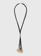 Dorothy Perkins Charm And Leaf Lariat Necklace
