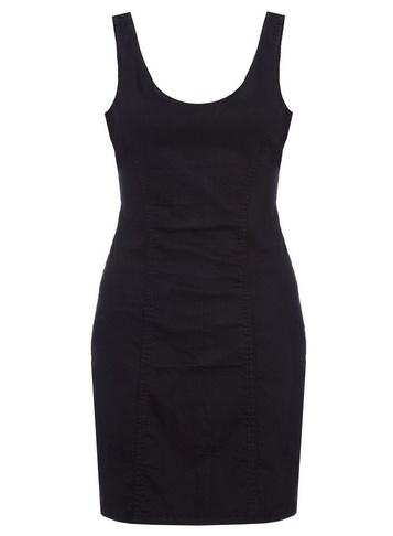 Dorothy Perkins *quiz Black Denim Pinafore Dress