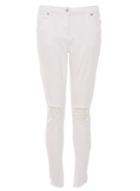 Dorothy Perkins *quiz White Ripped Skinny Jeans