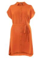 Dorothy Perkins *dp Curve Orange Tortoiseshell Shirt Dress