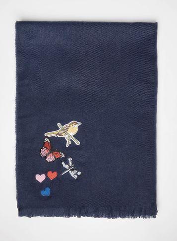 Dorothy Perkins Blue Badge Detail Scarf