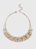 Dorothy Perkins Gold And Bead Multi Row Collar Necklace