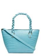 Dorothy Perkins Blue Mini Plait Handle Tote Bag