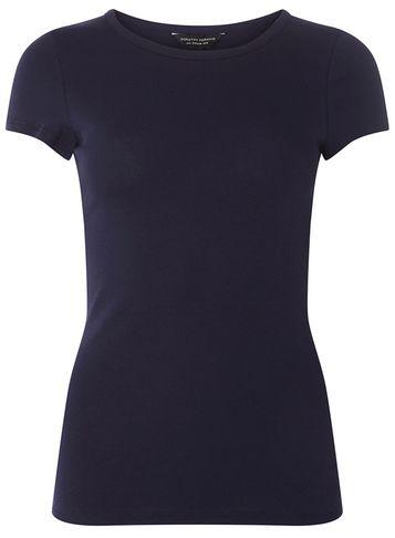 Dorothy Perkins Navy Short Sleeve Basic T-shirt