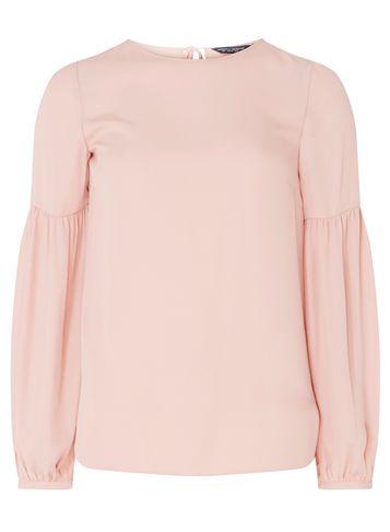 Dorothy Perkins *tall Blush Balloon Sleeve Blouse