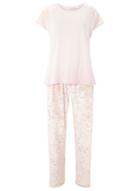 Dorothy Perkins Pink Velvet Raglan Sleeve Pyjama Set