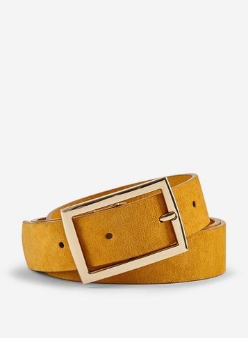 Dorothy Perkins Mustard Curve Suedette Belt