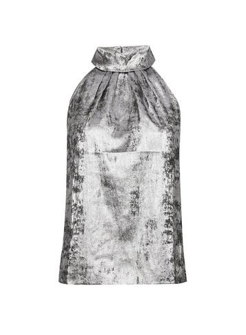 Dorothy Perkins Petite Silver Halterneck Top