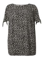 Dorothy Perkins *dp Curve Monochrome Print Tie Blouse