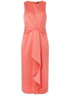 Dorothy Perkins *luxe Coral Satin Midi Shift Dress
