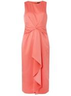 Dorothy Perkins *luxe Coral Satin Midi Shift Dress