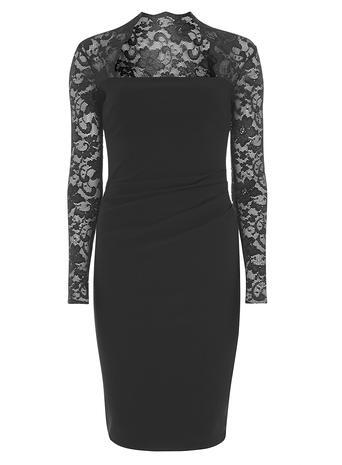 Dorothy Perkins *amy Childs 'naomi' Black Lace Midi Dress